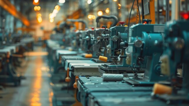 Modern Machinery in an Upscale Industrial Facility with Bright Lighting and Advanced Equipment