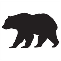 Vector bear silhouette isolated on white background Bear icon modern symbol logo black bear image