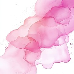 Elegant Pink Alcohol Ink Wedding Card Watercolor Design