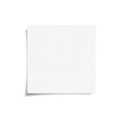 White blank sticky note with shadow front view