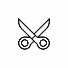 open scissors icon sign vector