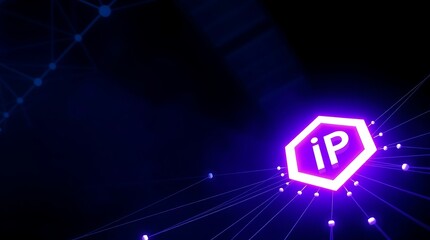Obraz premium IP, Internet protocol, Network Topology Infographic with IP Addresses – Connected Users and IP-Based Communication, networking, network diagram, network infrastructure, IP-based communication