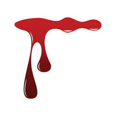 Vector design illustration of flowing and dripping blood splatter