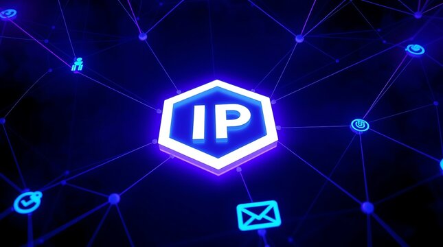 IP, Internet protocol, Network Topology Infographic with IP Addresses &ndash; Connected Users and IP-Based Communication, networking, network diagram, network infrastructure, IP-based communication