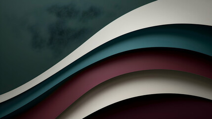 Fototapeta premium Abstract design featuring layered waves in various colors and textures.