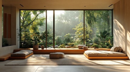 Serene Minimalist Japanese Garden Room Design