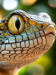 Fototapeta premium Lizard Eye Macro Photography, Reptile Closeup - Macro photography