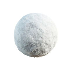 Snowball 3D Illustration, Realistic Winter Snowball Isolated on Transparent Background