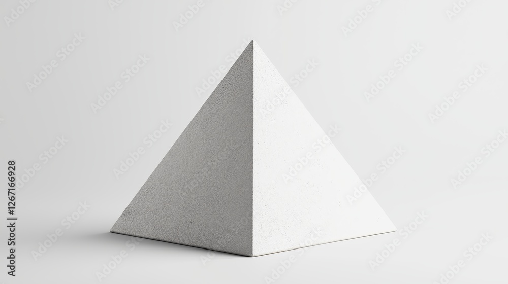 Aufkleber A solid white pyramid with only one visible edge highlighted.