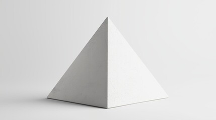 Fototapeta premium A solid white pyramid with only one visible edge highlighted.