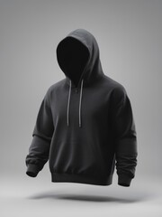Black Hoodie, Ideal for Mockup Design