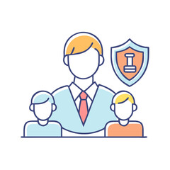 defense attorney icon, defense attorney vector illustration-simple illustration of defense attorney, perfect for defense attorney logos and icons