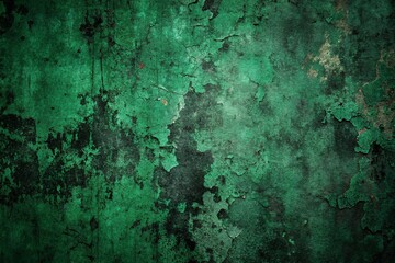 Dark Green & Black Cracked Abstract Background Banner - Copy Space