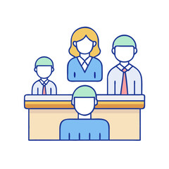 judge s bench icon, judge s bench vector illustration-simple illustration of judge s bench, perfect for judge s bench logos and icons