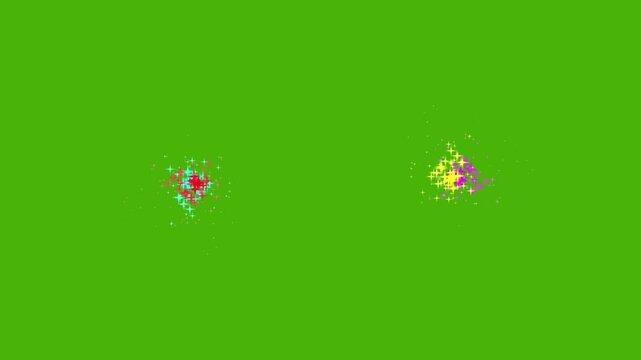 Fairy Sparkle After Effects Beautiful green and red color glowing trapcode particular effect, Multiple sets of gold glittering particle trails