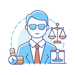 prosecutor icon, prosecutor vector illustration-simple illustration of prosecutor, perfect for prosecutor logos and icons