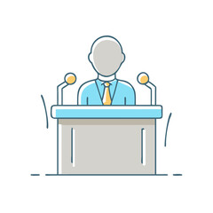 witness stand icon, witness stand vector illustration-simple illustration of witness stand, perfect for witness stand logos and icons