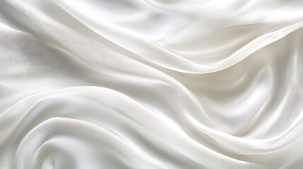 Obraz premium Draped White Fabric Showing Soft Curves and Texture