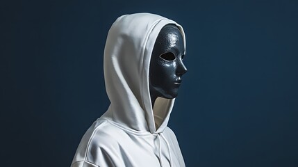 A woman wearing a mask to hide herself represents an established woman in society, which boosts her confidence and encourages her.