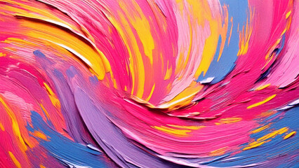 A rough, colorful peeling paint surface with brush strokes, symbolizing positive emotions and energy, or negative emotions, turmoil, stress, confusion 