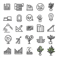 Icons graphic designer isolated with white background, editable stroke vector set of icons for web design