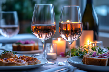 Naklejka premium wine in a restaurant