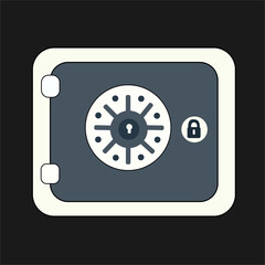 Secure Safe Box with Lock – Vector Illustration