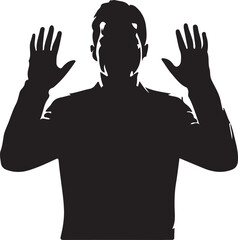 silhouette of a young man