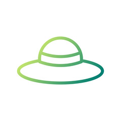 Elegant Hat Icon with Smooth Gradient Design