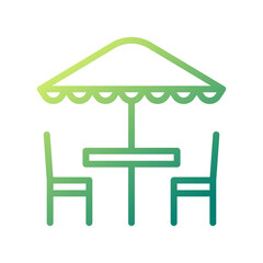 Outdoor Table Set, Minimalist Terrace Design