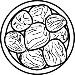 Ramadan dates coloring page