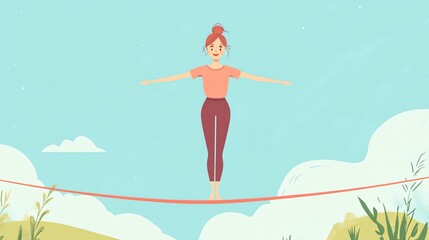 Art Depiction of Emotional Balance and Inner Harmony