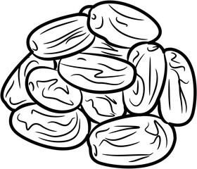 Ramadan dates coloring page