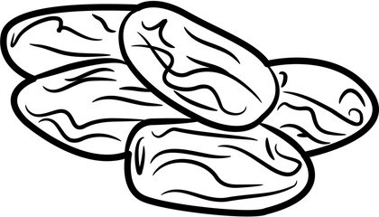 Ramadan dates coloring page