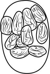 Ramadan dates coloring page