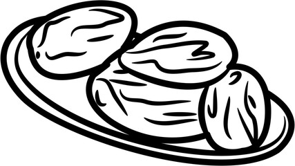 Ramadan dates coloring page