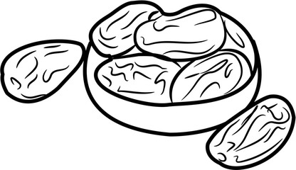 Ramadan dates coloring page