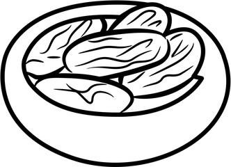 Ramadan dates coloring page