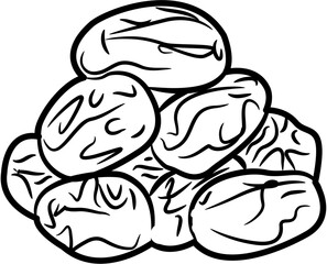 Ramadan dates coloring page