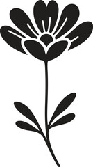 Flower vector silhouettes