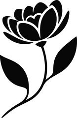 Flower vector silhouettes