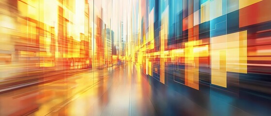 Dynamic Abstract Background for Business Strategy Presentation in Consulting Firm Project Proposal