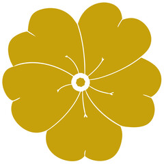 Stylized Yellow Flower Illustration