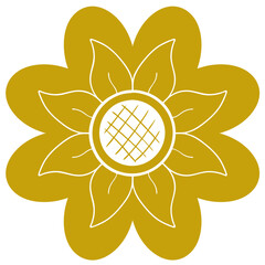 Stylized Yellow Flower Illustration