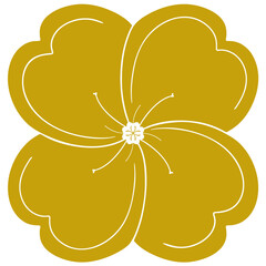 Stylized Yellow Flower Illustration