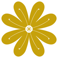 Stylized Yellow Flower Illustration