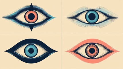 vector illustration of eyes