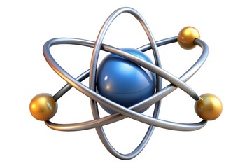 Detailed Magnified View of a Single Atom in Photorealistic Style for Educational Purposes