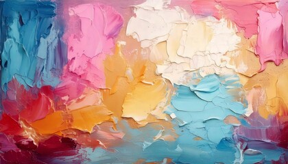 Fototapeta premium A painterly grunge texture combining smudges, brush strokes, and distressed layers soft background