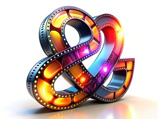 Ampersand Symbol Isolated on White Background